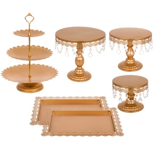 VEVOR 6Pcs Cake Holder Cupcake Stand w/ Crystals - Appears New   - Lot 208