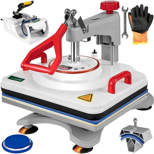 VEVOR 5 in 1 Upgraded Multifunctional Professional Digital Heat Press Machine, 12" x 15" - Appears New, Untested  - Lot 90