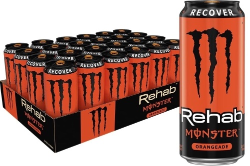 Monster Rehab Tea + Orangeade + Energy, Energy Iced Tea, 15.5 Ounce, 24 Pack - New  - Lot 430