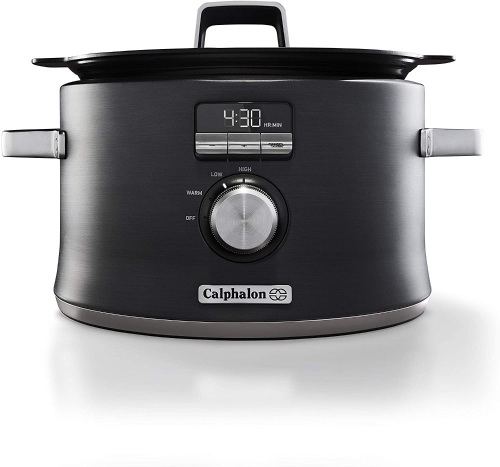 Calphalon Digital Sauté Slow Cooker, Dark Stainless Steel - New/Unopened  - Lot 107