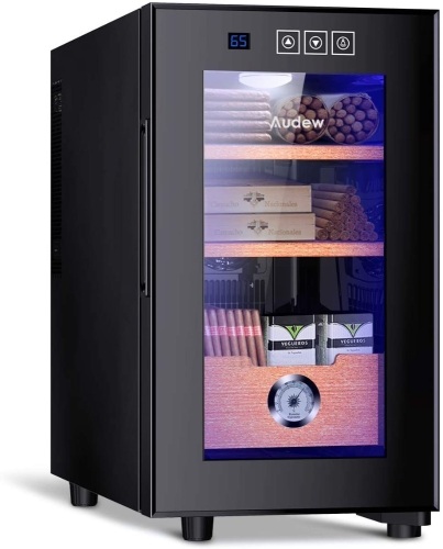 Audew JC-23C1 Electronic Cigar Cooler Humidor,150-Cigar, with Spanish Cedar Wood Shelves/Tray - Appears New  - Lot 304