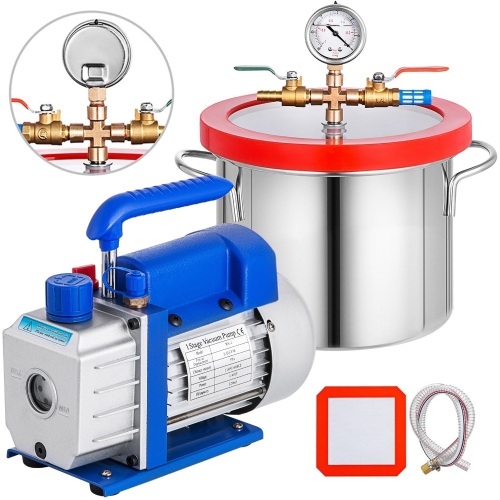 Vevor 3.6cfm Vacuum Pump 1.5 Gallon Vacuum Chamber Refrigerant 1-stage Hvac Tool - Appears New   - Lot 797