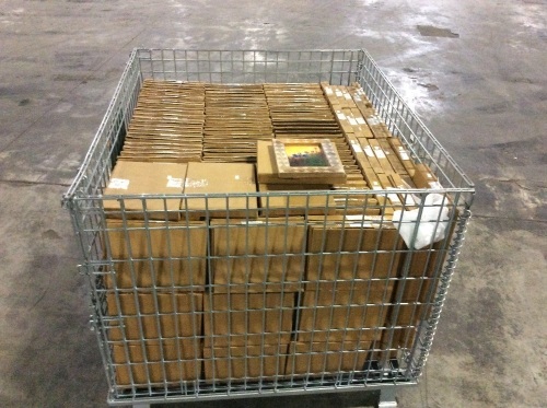 Lot of Approx (200) Opalhouse 5" x 7" Wooden Carved Dot Pattern Photo Frames, Basket NOT Included  - Lot 84