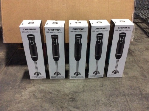 Lot of (5) CHEFMAN 2-Speed Hand Blenders, Black - New  - Lot 971