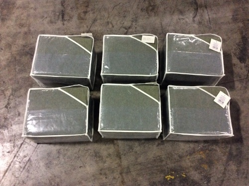 Lot of (6) Full/Queen Duvet Sets, Green - New  - Lot 1329