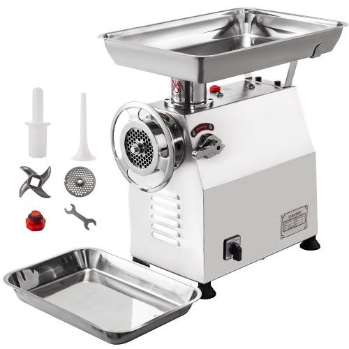 VEVOR Commercial Meat Grinder 770lbs/h  2200W Stainless Steel With 2 Grinding Heads & 2 Blades - Appears New  - Lot 68