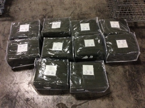 Lot of (10) Project 62+ Nate Berkus Triangle Stitched Jersey Quilts, Olive, Full/Queen - New - Lot 375