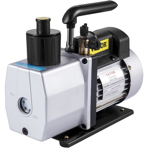 VEVOR Vacuum Pump 5 CFM Dual Stage Refrigerant Vacuum Pump 1/2 HP. E-Commerce Return. Untested - Lot 836