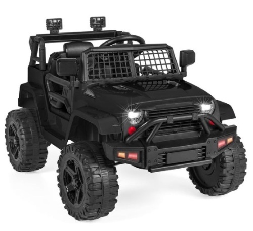 12V Kids Ride-On Truck Car w/ Parent Remote Control, Spring Suspension, Black - Lot 21