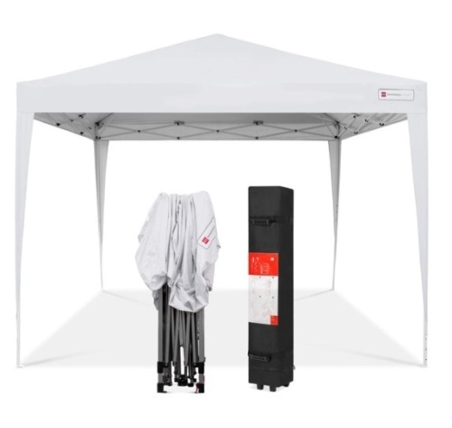 Outdoor Portable Pop Up Canopy Tent w/ Carrying Case, 10x10ft, White - Lot 22