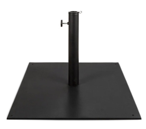 Steel Umbrella Base, Patio Stand w/ Tightening Knob & Anchor Holes - 38.5lb - Lot 77