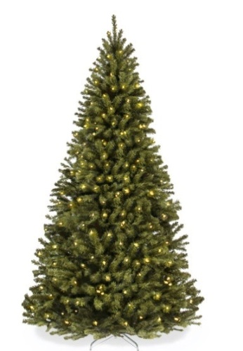 Pre-Lit Artificial Spruce Christmas Tree w/ Incandescent Lights, 9ft - Lot 81
