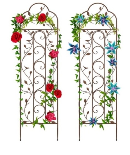 Set of 2 Iron Arched Garden Trellis - Lot 95