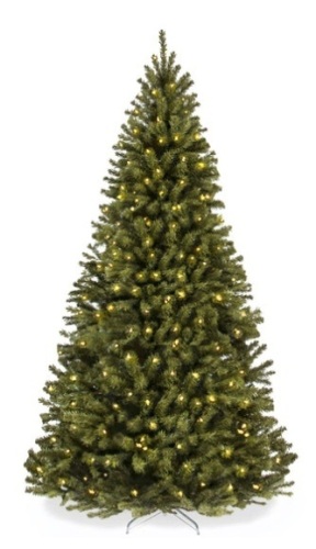 Pre-Lit Artificial Spruce Christmas Tree w/ Incandescent Lights, 9ft - Lot 105