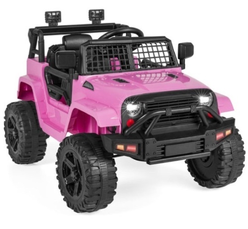12V Kids Ride-On Truck Car w/ Parent Remote Control, Spring Suspension, Pink - Lot 116