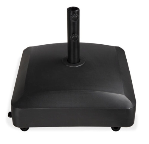 Fillable Mobile Umbrella Base Stand w/ 4 Wheels, 2 Locks, 137lb Capacity, Black - Lot 204