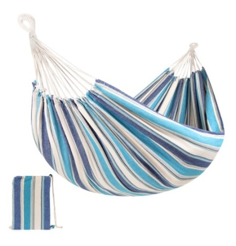 2-Person Brazilian-Style Double Hammock w/ Portable Carrying Bag, Ocean - Lot 235