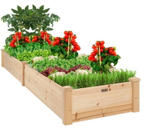 8x2ft Wooden Raised Garden Bed Planter for Garden, Lawn, Yard - Lot 273