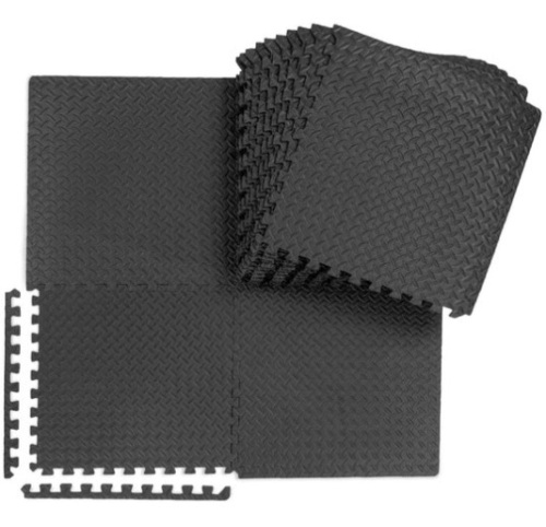 Multipurpose Foam Tiles Customizable Floor Mat w/ Removable Edges, Gray - Lot 276