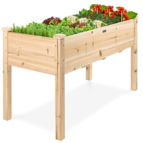 Raised Garden Bed, Elevated Wood Garden Planter Stand, 34x18x30in - Lot 279
