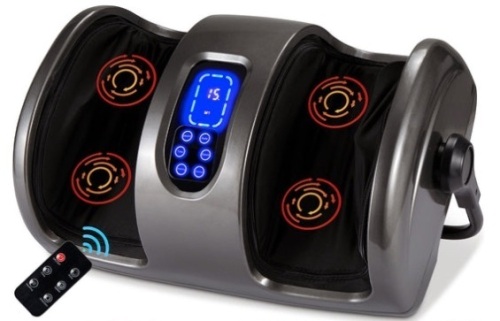 Reflexology Shiatsu Foot Massager w/ High-Intensity Rollers, Remote Control, Gray - Lot 287