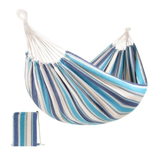 2-Person Brazilian-Style Double Hammock w/ Portable Carrying Bag, Ocean - Lot 291