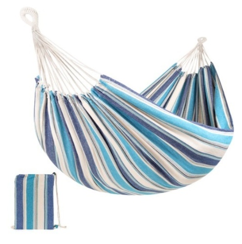 2-Person Brazilian-Style Double Hammock w/ Portable Carrying Bag, Ocean - Lot 295