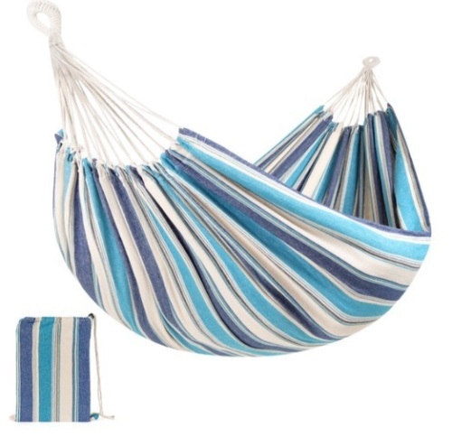 2-Person Brazilian-Style Double Hammock w/ Portable Carrying Bag, Ocean - Lot 296