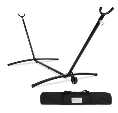 Portable Heavy-Duty Steel Hammock Stand w/ Built-In Wheel, Case - 9ft - Lot 312