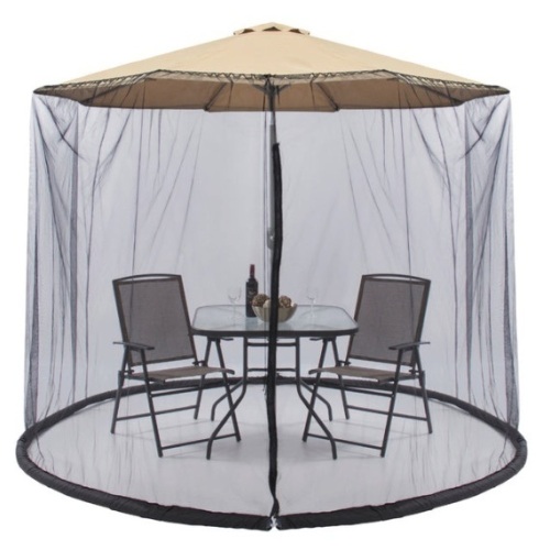 Adjustable Bug Net Accessory for Patio Umbrella w/ Zippered Door - 9ft - Lot 313