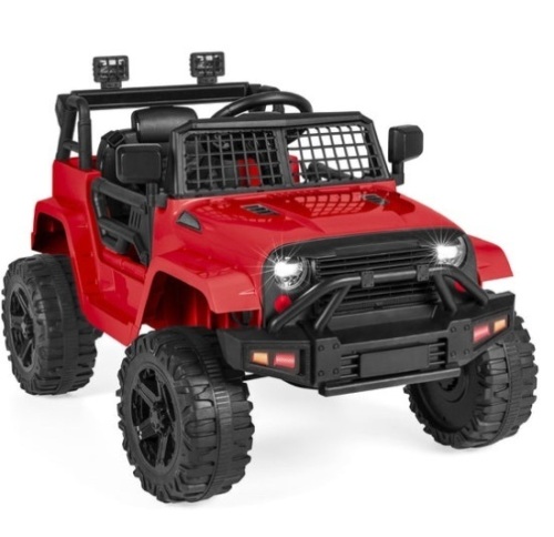 12V Kids Ride-On Truck Car w/ Parent Remote Control, Spring Suspension, Red - Lot 390