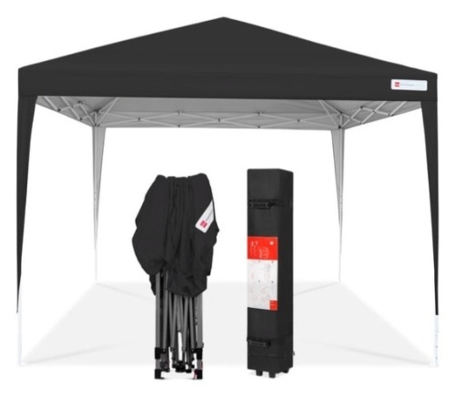 Outdoor Portable Pop Up Canopy Tent w/ Carrying Case, 10x10ft, Black - Lot 397