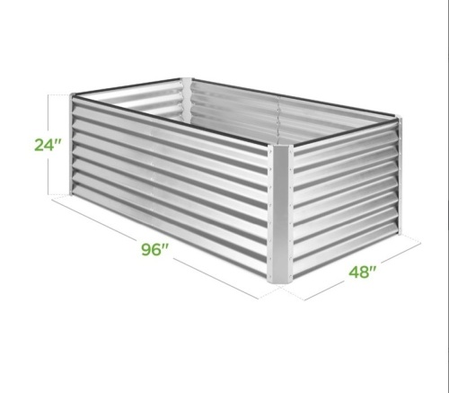 BCP Outdoor Metal Raised Garden Bed for Vegetables, Flowers, Herbs - 6x3x2ft SKY6007 - Lot 515