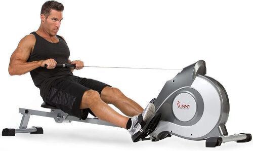 Sunny Health & Fitness Magnetic Rowing Machine Rower with LCD Monitor  - Lot 63