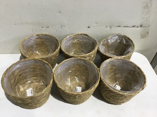 Lot of (6) Grass Planter Baskets - Lot 214