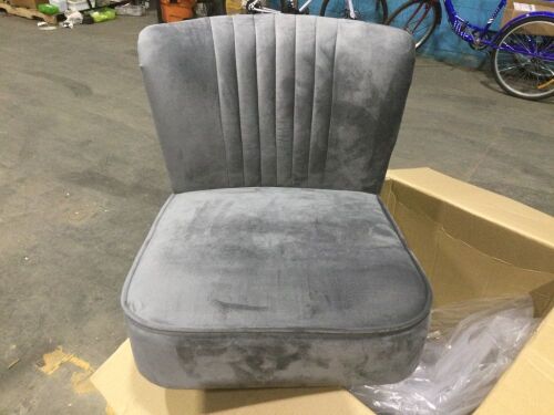 Set of 2 Grey Upholstered Dining Chairs  - Lot 269