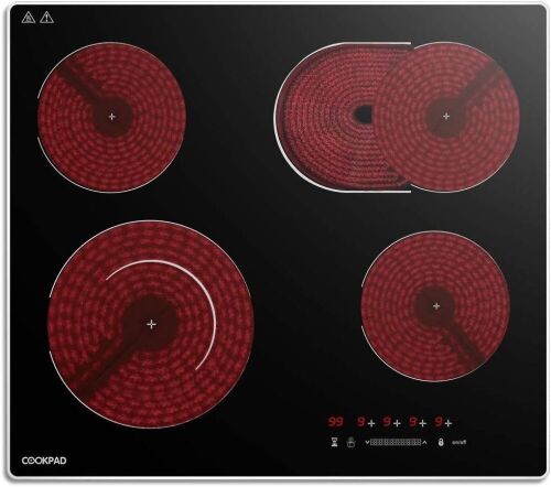 Cookpad BCTM664A Ceramic Hob 4 Cooking Zones Electric Cooktop - Lot 299
