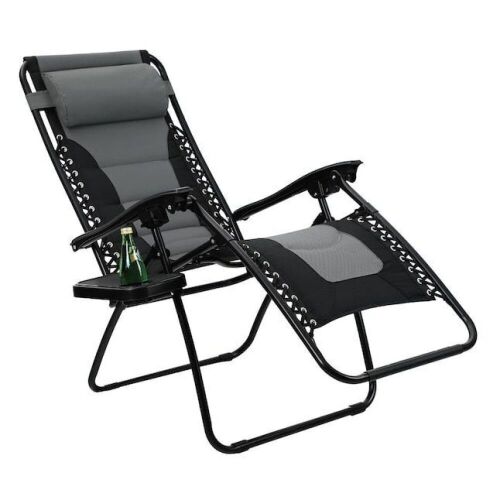 PHI VILLA Oversize Padded Zero Gravity Lawn Chair  - Lot 698
