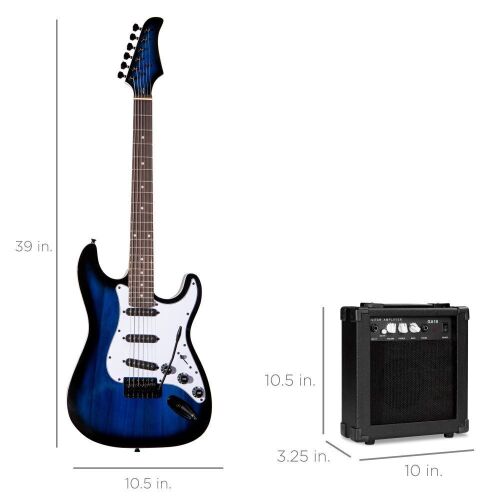 Beginner Electric Guitar Kit w/ Case, 10W Amp, Tremolo Bar - 39in - Lot 867