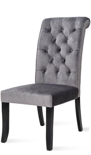 Tufted Armless Upholstered Accent Chair  - Lot 1149