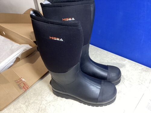 HISEA Men's Neoprene Insulated Breathable Rubber Boots, Size 11  - Lot 1170