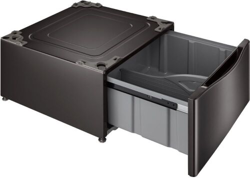 LG 27" Laundry Pedestal with Storage Drawer, Black Steel  - Lot 83