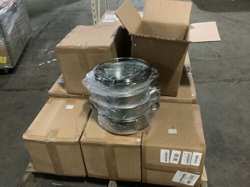 Lot of (13) Multi-Tier Steamer Pots - Lot 417