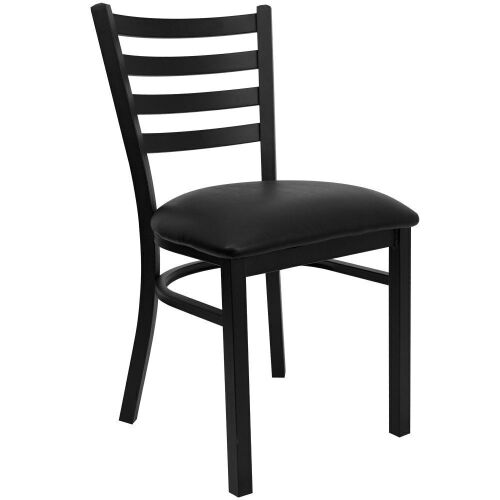 Ladder Back Metal Commercial Dining Chairs, Set of 4 - Lot 62