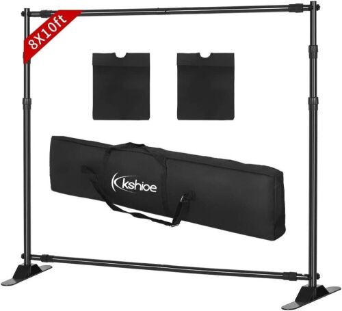 Kshioe Thicker 10x8ft Backdrop Banner Adjustable Stand for Trade Show Exhibition - Lot 378