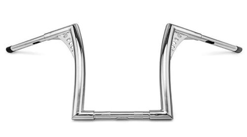 WSays Chrome 10" Rise Ape Hangers Handlebar 1-1/4" Diameter Bar Compatible with Harley Sportster XL 1200 883 Dyna Softail Touring Road Glide Road King Models - Lot 1013