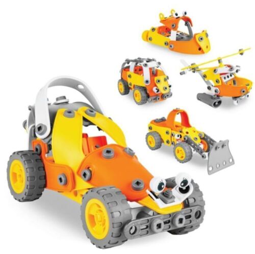 147-Piece 5-in-1 Educational STEM Building Toy Kit w/ Car, Helicopter, Boat, Bulldozer, Truck - Lot 541