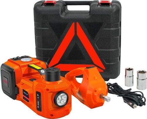 E-HEELP Electric Car Jack Kit, 5Ton 12V Hydraulic Car Jack Lift with Electric Impact Wrench - Lot 1033