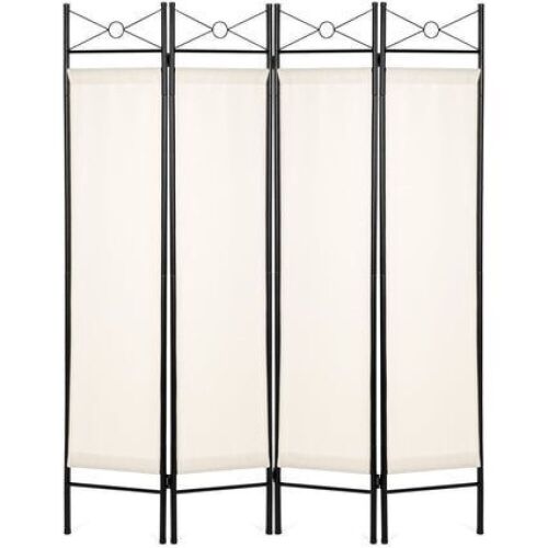 4-Panel Folding Privacy Screen Room Divider Decoration Accent, 6ft - Lot 760