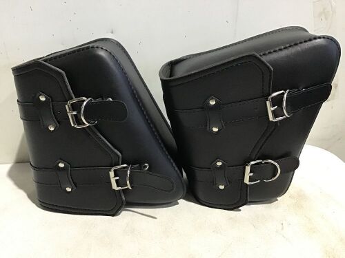 PU Leather Saddlebags for Harley Sportster XL883  - Lot 538